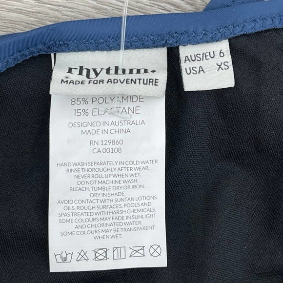 NWT - PACSUN Rhythm My Scoop One Piece Swimsuit Bathing Suit Sea Blue - Size 6 - Picture 10 of 12